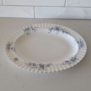 Royal Albert Blue Blossom Bone China England Serving Platter 13.5"X10.60"X1.25"